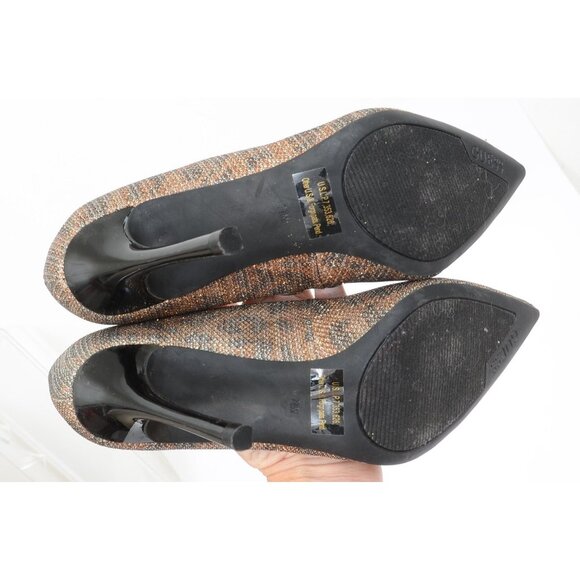 GUESS Women's 7.5 Sparkly Classic Pointy Toe Stiletto Heels Pumps Party Cocktail - Picture 10 of 11